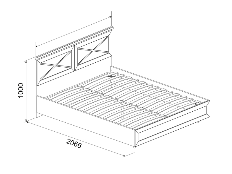 Кровать двухспальная 1200